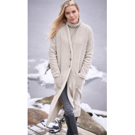 HENRIETTE STEFFENSEN COPENHAGEN LANG CARDIGAN SAND.