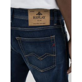 REPLAY GROVER STRAIGHT FIT DARK BLUE  LÆNGDE 34.