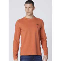 AERONAUTICA MILITARE L/S T-SHIRT ORANGE.