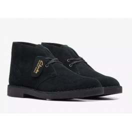 CLARKS DESERT BOOT BLACK SUEDE.