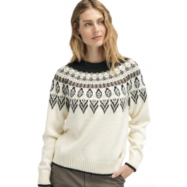 DALE OF NORWAY SULA SWEATER OFF WHITE/COFFEE.