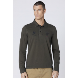 AERONAUTICA MILITARE STONE-WASHED POLO GRØN.