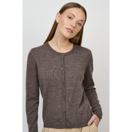 CRETON CARDIGAN BROWN.