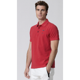 AERONAUTICA MILITARE POLO MED LOGO WASHED RED.