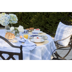 LEXINGTON TERNET DUG 180 X 180 CM BLUE/WHITE.