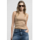 REPLAY RIB-KNIT SLIM-FIT TOP TAN