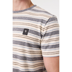 GARCIA T-SHIRT STRIBET SLATE.
