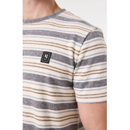 GARCIA T-SHIRT STRIBET SLATE.