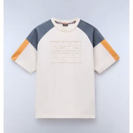 NAPAPIJRI T-SHIRT CENCI WHITE/ORANGE.