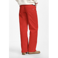 PLEASE WIDE-LEG TROUSERS RED.