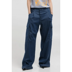 REPLAY DENIM CARGO JOGGERS DARK BLUE.