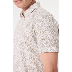 GARCIA SKJORTE S/S WHITE /GREEN PRINT.