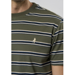 MCS STRIBET T-SHIRT GRØN/MARINE.