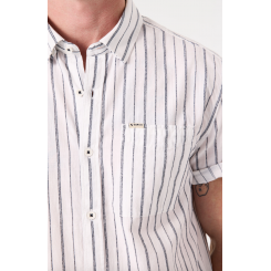 GARCIA SKJORTE S/S WHITE STRIPE.