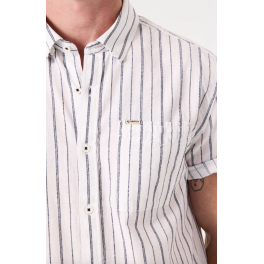 GARCIA SKJORTE S/S WHITE STRIPE.