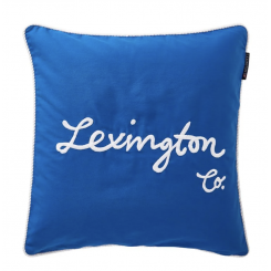 LEXINGTON PUDEBETRÆK MED LOGO 50 X 50 CM BLÅ.