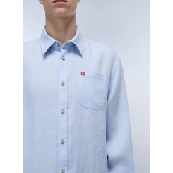 NAPAPIJRI HØR SKJORTE L/S LYSEBLÅ/BLUE FLOWER.