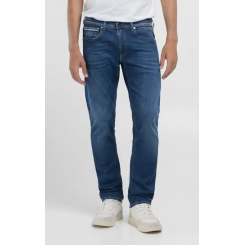 REPLAY GROVER STRAIGHT FIT HYPERFLEX MEDIUM BLUE L&AElig;NGDE 34.
