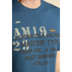 AERONAUTICA MILITARE T-SHIRT MED PRINT  BLUE AVIO