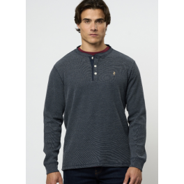 MCS GRANDAD L/S T-SHIRT MARINE.