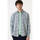 GARCIA TERNET SKJORTE OFF WHITE/GREEN.