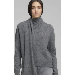 REPLAY SCARF NECK PULLOVER GREY.