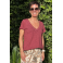 MIX BY HEART T-SHIRT BORDEAUX.