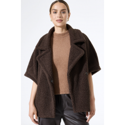 GARCIA CURLY FLEECE JAKKE NIGHT BROWN.