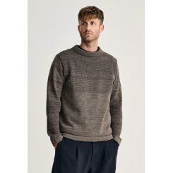 S.N.S. HERNING FISHERMAN SWEATER BRUN.