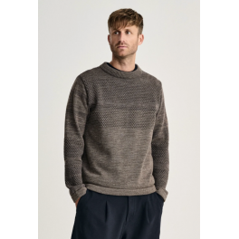 S.N.S. HERNING FISHERMAN SWEATER BRUN.