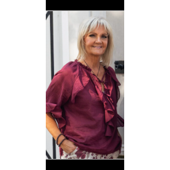 MIX BY HEART BLUSE BORDEAUX 