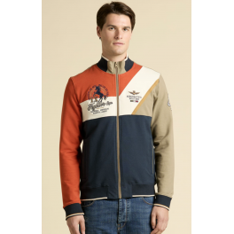 AERONAUTICA MILITARE COLOR-BLOCK SWEATSHIRT.