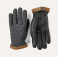 HESTRA DEERSKIND WOOL TRICOT GREY/BLACK.