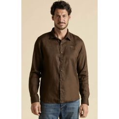 AERONAUTICA MILITARE H&Oslash;R SKJORTE CHESTNUT BROWN.