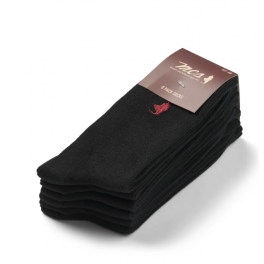 MCS 6-PACK BAMBOO SOCKS BLACK.
