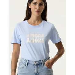 GARCIA T-SHIRT LYSEBL&Aring;/R&Aring;HVID.