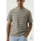 GARCIA STRIBET T-SHIRT GRØN/MARINE.