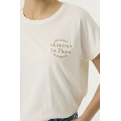 GARCIA T-SHIRT "AMORE IN FIORE" OFF WHITE..