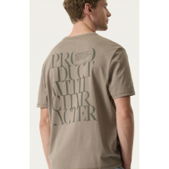 GARCIA T-SHIRT MED PRINT M&Oslash;RK BEIGE.