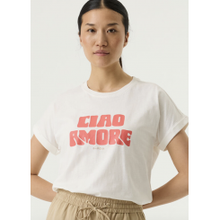 GARCIA T-SHIRT "CIAO AMORE" OFF WHITE.