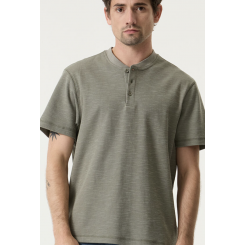 GARCIA T-SHIRT MED KNAPPER GR&Oslash;N.